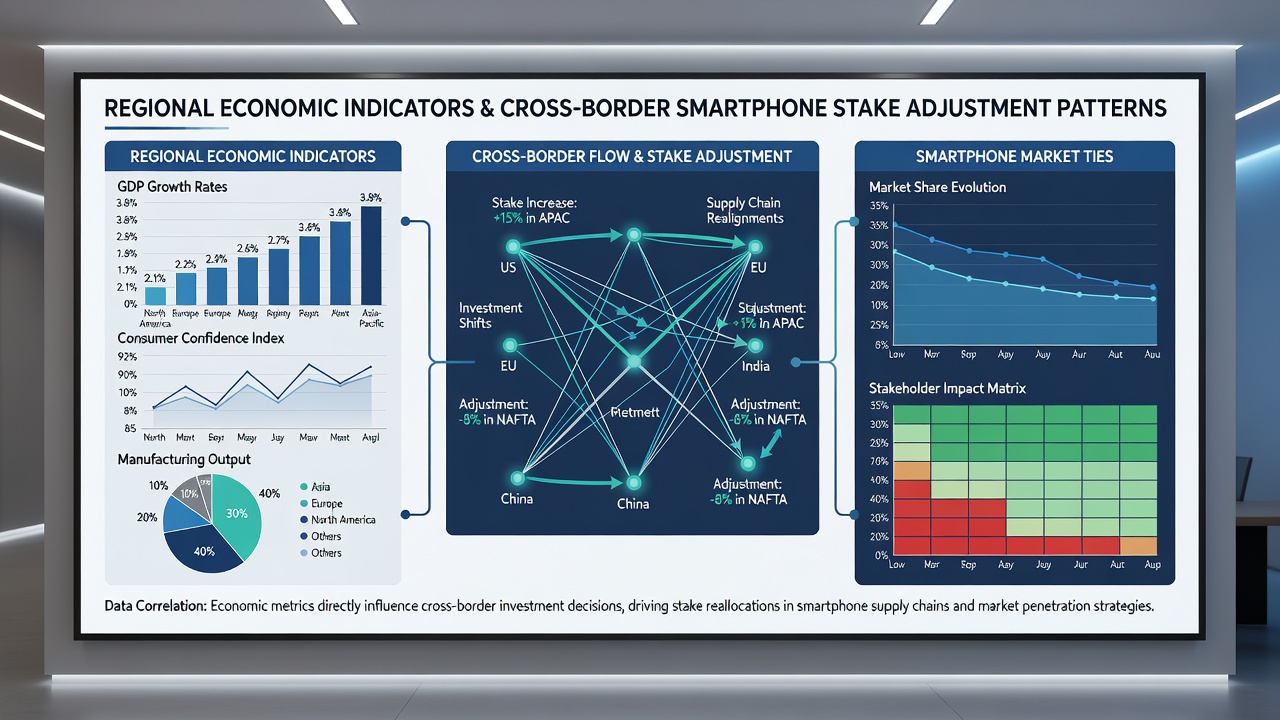 Smartphone screen displaying card game interface with economic indicator overlays from different countries